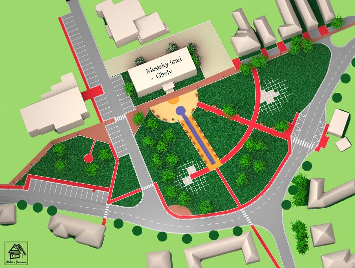 Centrum mesta – nové námestie - Gbely